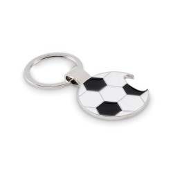 Porte-clé football décapsuleurCouleur:blanc/noir