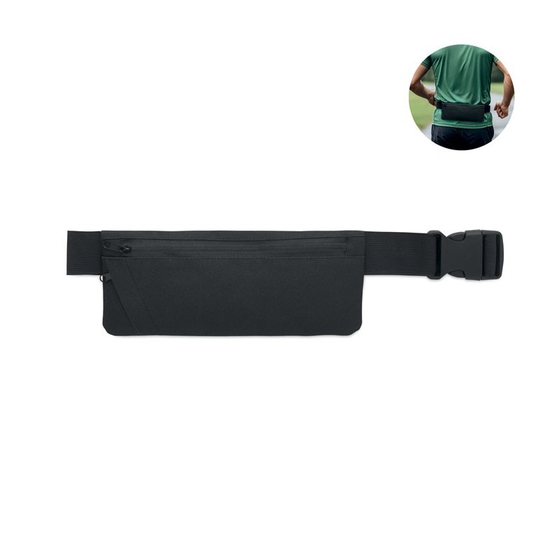 Sac banane 600D RPETCouleur:Noir