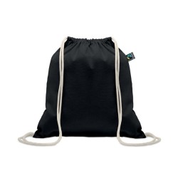 Sac à cordon Fairtrade 180grCouleur:Noir