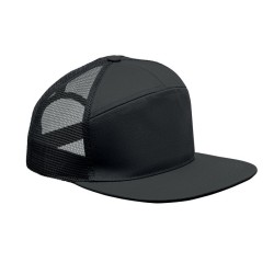 Casquette visière plate 7 pansCouleur:Noir