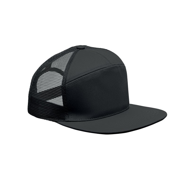 Casquette visière plate 7 pansCouleur:Noir