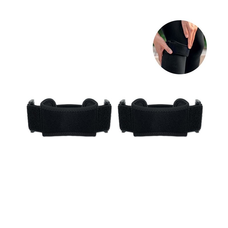 Jeu de 2 genouillères de sportCouleur:Noir