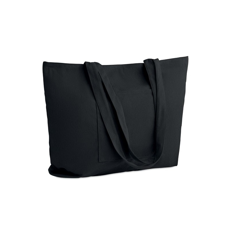 Grand sac shopping en veloursCouleur:Noir