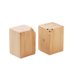 Set sel et poivre en bambouCouleur:Bois