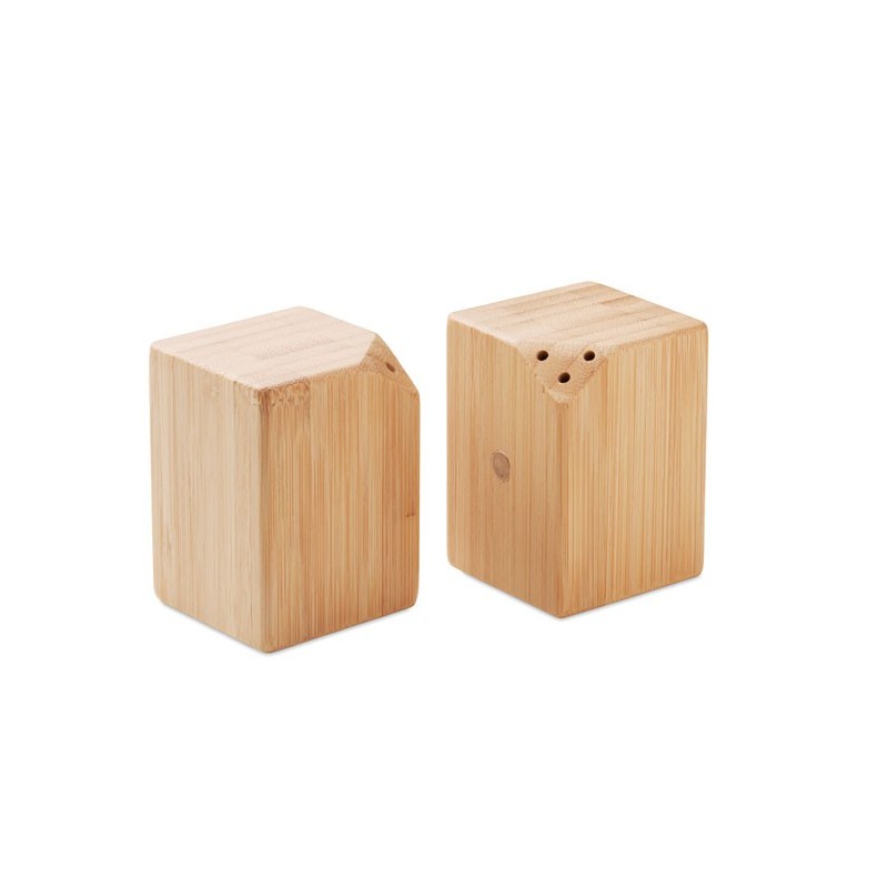 Set sel et poivre en bambouCouleur:Bois