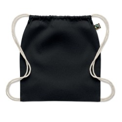 Sac à cordon Fairtrade 180grCouleur:Noir