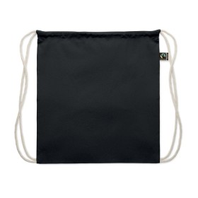 Sac à cordon Fairtrade 180grCouleur:Noir