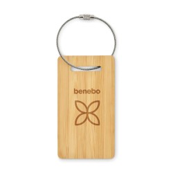 Étiquette de bagage en bambouCouleur:Bois