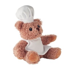 Ours en peluche chef cuisinierCouleur:Blanc