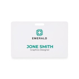 Badge pour lanyard 54 x 86 mmCouleur:Blanc