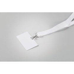 Badge pour lanyard 54 x 86 mmCouleur:Blanc