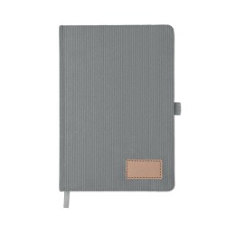 Carnet A5 rigide en RPETCouleur:Gris