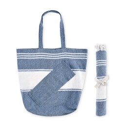 Sac de plage avec servietteCouleur:Bleu