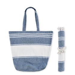 Sac de plage avec servietteCouleur:Bleu