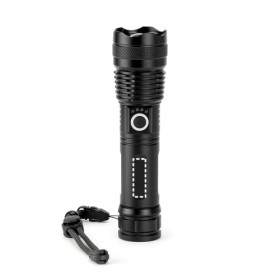  Lampe torche rechargeable de 10 W en aluminium (100% rAL)Couleur:Noir