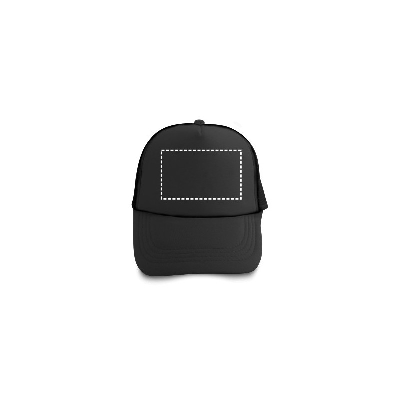  Casquette en polyester et maille (150 g/m²)Couleur:Noir
