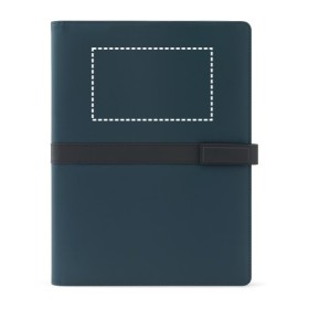  Chemise A4 en PU (50% recyclé) avec fermeture magnétiqueCouleur:Bleu