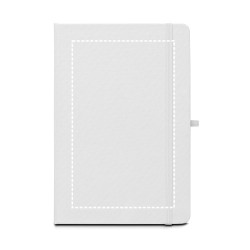  Cahier A5 en polyester recyclé (100% rPET) 300DCouleur:Blanc