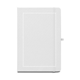  Cahier A5 en polyester recyclé (100% rPET) 300DCouleur:Blanc