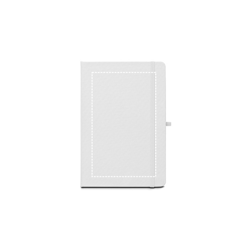  Cahier A5 en polyester recyclé (100% rPET) 300DCouleur:Blanc