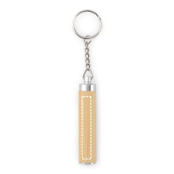 Porte-clés en bambou et ABS avec lampe torche LEDCouleur:Naturel
