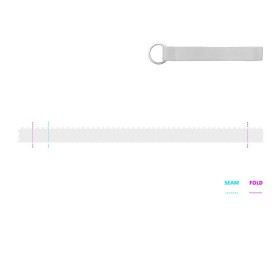  Lanyard courte pour sublimation en polyester recyclé (100% rPET) avec anneauCouleur:301 - Blanc