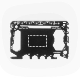  Carte multifonction en acier inoxydable avec 20 fonctionsCouleur:Noir