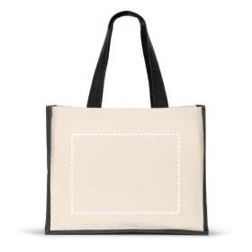  Sac en toile (320 g/m²), avec fond et côtés en jute laminé (350 g/m²) de couleur