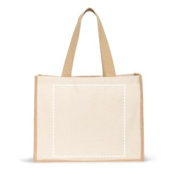  Sac en toile (320 g/m²), avec fond et côtés en jute laminé (350 g/m²) Couleur:Naturel