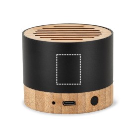  Haut-parleur portable en aluminium recyclé (100% rAL)Couleur:Noir