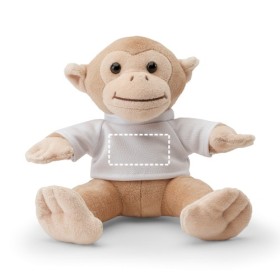  Peluche en forme de singe avec t-shirtCouleur:Brun clair