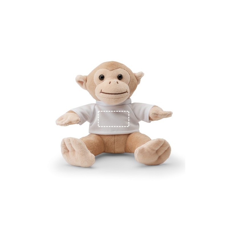  Peluche en forme de singe avec t-shirtCouleur:Brun clair
