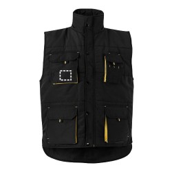  Gilet rembourré, bicolore, multipoches (120g/m²), en polyester (100%)