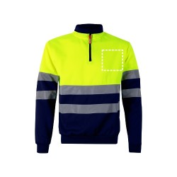  Sweatshirt bicolore (300g/m²) en polyester éponge (100%)