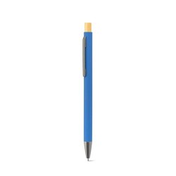  Stylo à bille en aluminium recyclé (100 % rAL), avec finition en caoutchoucCouleur:Bleu