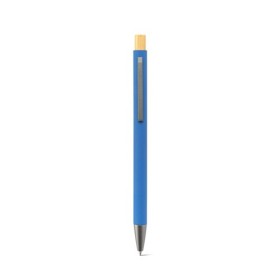  Stylo à bille en aluminium recyclé (100 % rAL), avec finition en caoutchoucCouleur:Bleu