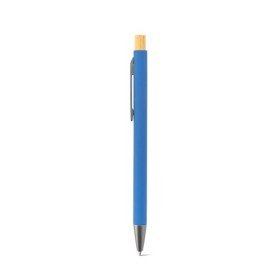  Stylo à bille en aluminium recyclé (100 % rAL), avec finition en caoutchoucCouleur:Bleu