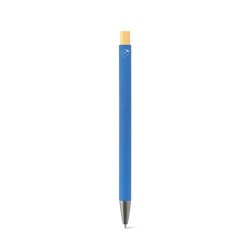  Stylo à bille en aluminium recyclé (100 % rAL), avec finition en caoutchoucCouleur:Bleu
