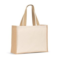  Sac en toile (320 g/m²), avec fond et côtés en jute laminé (350 g/m²) Couleur:Naturel