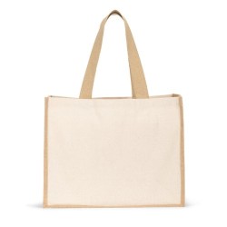  Sac en toile (320 g/m²), avec fond et côtés en jute laminé (350 g/m²) Couleur:Naturel