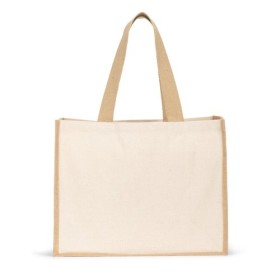  Sac en toile (320 g/m²), avec fond et côtés en jute laminé (350 g/m²) Couleur:Naturel