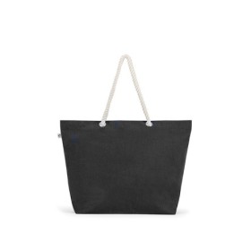  Sac de plage en coton recyclé (220 g/m²)Couleur:Noir