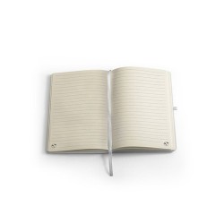  Cahier A5 en polyester recyclé (100% rPET) 300DCouleur:Blanc