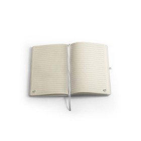  Cahier A5 en polyester recyclé (100% rPET) 300DCouleur:Blanc