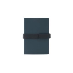  Bloc-notes A5 en PU (50% recyclé) avec deux blocsCouleur:Bleu