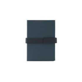  Bloc-notes A5 en PU (50% recyclé) avec deux blocsCouleur:Bleu