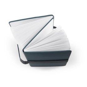  Bloc-notes A5 en PU (50% recyclé) avec deux blocsCouleur:Bleu