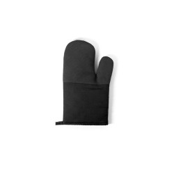  Gant de cuisine 100 % coton avec caoutchouc sur un côtéCouleur:Noir