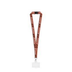  Lanyard de sublimation en polyester recyclé (100% rPET) avec mousquetonCouleur:301 - Blanc
