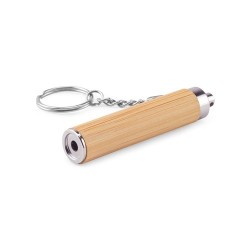  Porte-clés en bambou et ABS avec lampe torche LEDCouleur:Naturel